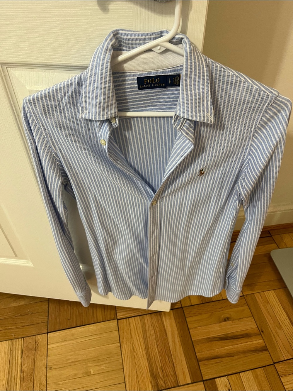Size small polo Ralph Lauren striped knit oxford shirt STYLE: 0038666236